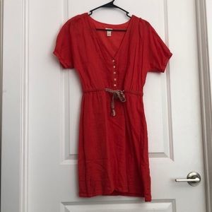 Coral J. Crew Summer Dress with Cute Bow